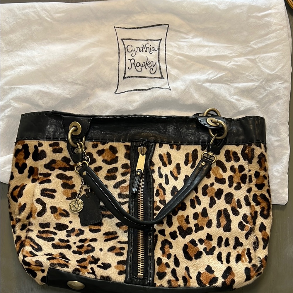 Cynthia Rowley Cheetah Print Large Shoulder Bag